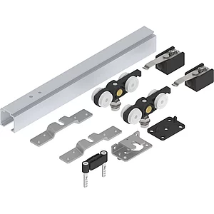 SOLIDO 100 Beschlagset Holz Wandtasche L=1800 mm Flügelbreite 800-900 mm silber