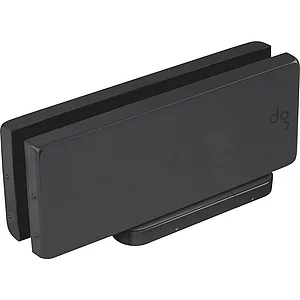 DORMA-Glas Unterer Eckbeschlag Universal MotionNG33, schwarz RAL9005