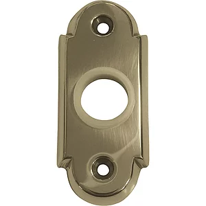 Drückerrosette WG oval, 32 x 74 x 16 mm, Messing poliert