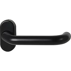 FSB FH-Rahmentürdrücker 97 0625 Hochhaltefeder ovale Rosette Alu tiefschwarz