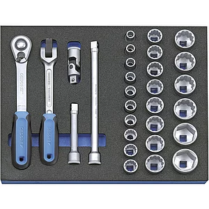 GEDORE Steckschlüssel-Satz 1/2" 2005 CT2-D 19 in 2/4 CT-Modul 29-teilig