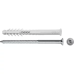 CELO Hohlblockrahmendübel HBR 10x160 TX mit Senkholzschraube Torx - Nylon/Stahl