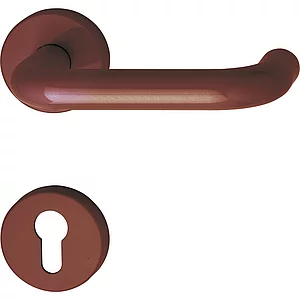 FH-Drückergarnitur111.20 R FH - auf Rosette PZ, rubinrot
