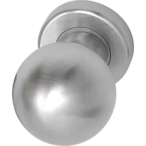 MARCHESI FH Türknopf Kugelform - auf Rosetteø 50 mm fest, Messing VM.