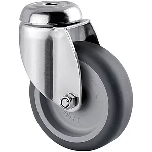 TENTE Lenkrolle Edelstahl Rückenloch 75 mm 75 kg