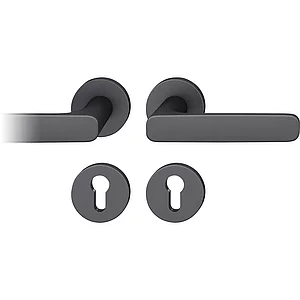 FSB Drückergarnitur 12 1289 ASL auf Rosette PZ, schwarz matt