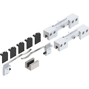 HELM GT-L 80 Beschlagset Glas 8-10,76 mm ohne Laufschiene 80 kg Edelstahl-Effekt