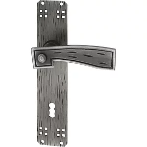 SCHÖSSWENDER Drückergarnitur ELGA - auf Schild BB 90, schwarz passiviert