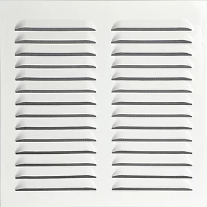 UPMANN Wetterschutzgitter eckig mit Einbaurahmen/Klemmfeder 320x320 mm weiß