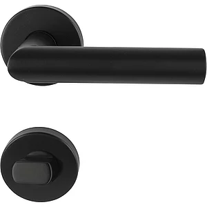 MARCHESI Drückergarnitur GEHRUNG WC, ohne Stütznocken, Edelstahl schwarz matt