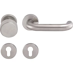 SOLIDO Wechselgarnitur TALIN DIN - auf Rosette PZ, 38 - 45, Edelstahl matt