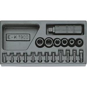 GEDORE Schraubenlöser Sortiment 1/2"1500 ES-K 1900 in 1/3 ES-Modul 19-tlg