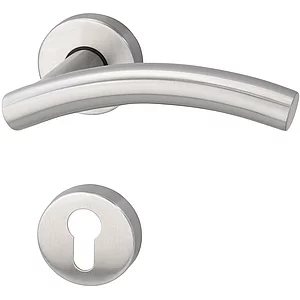 MARCHESI Drückergarnitur MOSKAU - auf Rosette PZ, 38 - 45, Edelstahl matt