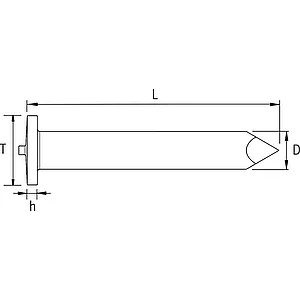 Isolierstift 3x100 Edelstahl 1.4301/1Spitze