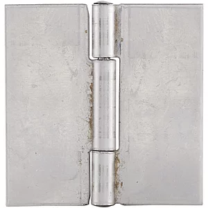 Anschweißscharnier mit festem Stift, 40 x 40 x 1mm, Rollen ø 4,7 mm, Edelstahl