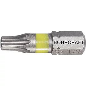 BOHRCRAFT Bit-Einsatz mit Farbring 1/4"sechskant TX 10/25 mm Torx®