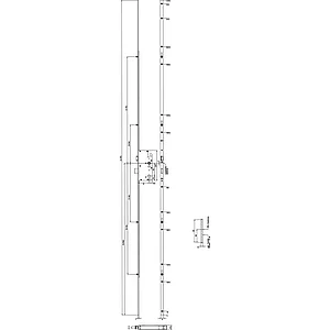 KFV MFV-Schloss BS 8100 ÖNORM, DM 65, Stulp 16 mm eckig, silber verzinkt