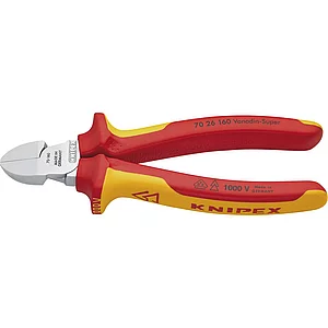 KNIPEX Seitenschneider, verchromt, 2-K, VDE 160 mm