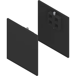 SOLIDO 100/HELM Abdeckkappen-Set Blende H/G Abstandsprofil 9 und 15 mm schwarz