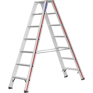 HYMER Alu-Stufen-Stehleiter Type 8024 Stufen=2 x 7 Länge=1,80 m