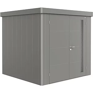 BIOHORT Gerätehaus Neo 2B quarzgrau-metallic Doppeltür