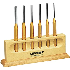 GEDORE Splintentreiber-Satz lange Form 116L achtkant 6-teilig im PVC Halter