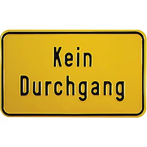 Hinweisschild Kein Durchgang 250 x 150 mm
