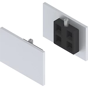 SOLIDO 100/HELM Abdeckkappen-Set Blende ME mit Abstandsprofil 15 silber