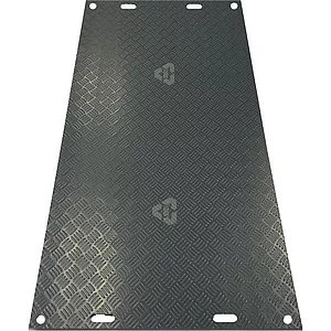 Bodenschutzplatte 2000 x 1000 x 15 mm LDPE schwarz mit Griffen