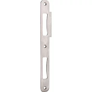 Doppeltürschließblech R9 bombiert, rechts, 210 x 24 x 1,5 mm, Edelstahl