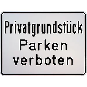Hinweisschild Privatgrundstück Parken verboten 330 x 250 mm