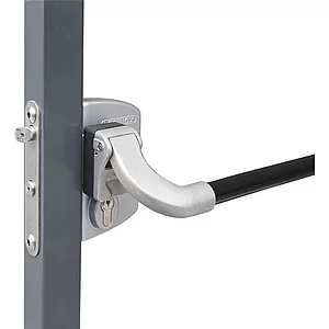 Panikschloss LPKQ4040 U2L für Gittertore ,für Vierkantrohr 40-60mm, Alu RAL 9005