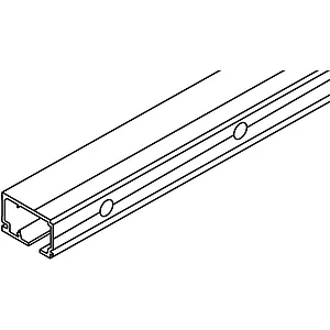HAWA Porta Laufschiene Wandmontage L=2500 mm silber