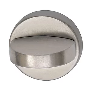 WC - Rosette ø 50 mm, m. Anschraubträger"U" u. Drehknopf, Edelstahl matt