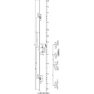 KFV MFV-Schloss BS 2300 DIN, DM 65, Stulp 20 mm eckig, VK 10 mm, Stahl verzinkt