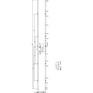 KFV MFV-Schloss BS 8100 DIN, DM 40, Stulp 16 mm eckig,verzinkt silber