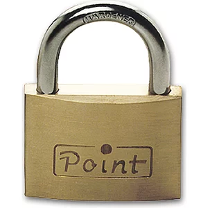 SECOTEC Vorhangschloss Point 500 verschiedensperrend B=30 mm Messing SB