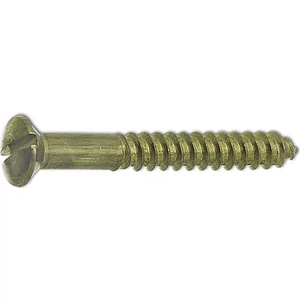 DIN95 4.5 x 50 Messing blank Holzschraube Linsensenkkopf mit Schlitz