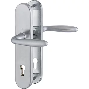 SH-Drückergarnitur VERONA-auf Schild PZ88, 57-67, ohne Kzs., Edst matt