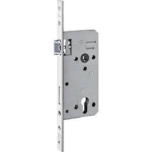 DORMAKABA Einstemmschloss 127WZ PZW, Flüsterfalle, DM 71, eckig, Edelstahl