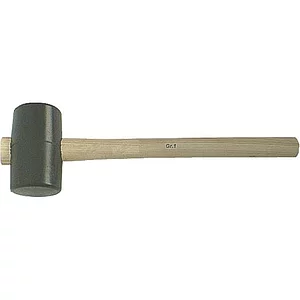 Gummihammer fassförmig Gr.1 Kopfdurchmesser 55 x 90 mm mit Eschenstiel
