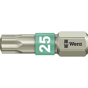 WERA Bit-Einsatz Edelstahl 3867/1TS 1/4"sechskant TX25/25 mm Torx®