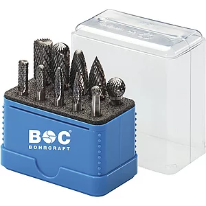 BOHRCRAFT Frässtift-Satz HM 10-teilig