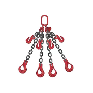 Kettengehänge 4-Strang kürzbar Länge 3 m Tragkraft 6700 kg inkl. Prüfzeugnis
