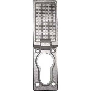 Regenschutzrosette mit Schutzkappe, 27 x 55 x 8 (15)mm, silber eloxiert