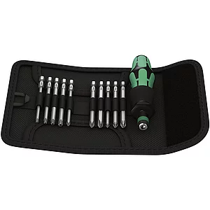 WERA Bit-Satz Kraftform Kompakt 41 in Falttasche 11-teilig