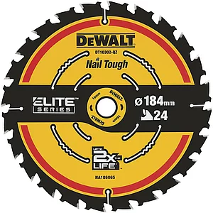 DEWALT Kreissägeblatt HW ø 184x1,65x16 mm Z24 Wechselzahn (WZ) positiv
