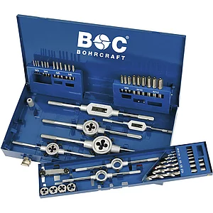 BOHRCRAFT Gewindeschneidsatz GW 12 DIN 352 HSSG M3-M12 44-tlg.