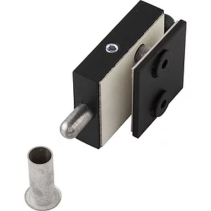 DORMA-Glas Feststellriegel 12.318 mit Bodenbuchse für 8-10mmGlas, schwarz matt