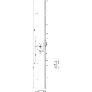KFV MFV-Schloss BS 8100 DIN, DM 55, Stulp 16 mm eckig,verzinkt silber